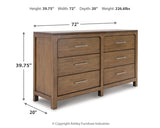 Cabalynn California King Panel Bed with Dresser and Nightstand in Light Brown - PKG019237