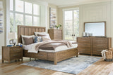 Cabalynn California King Panel Bed with Dresser and Nightstand in Light Brown - PKG019237