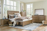 Cabalynn California King Panel Bed with Dresser and Nightstand in Light Brown - PKG019237