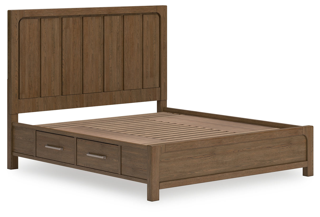 Cabalynn California King Panel Bed with Dresser, Chest and Nightstand in Light Brown - PKG019238