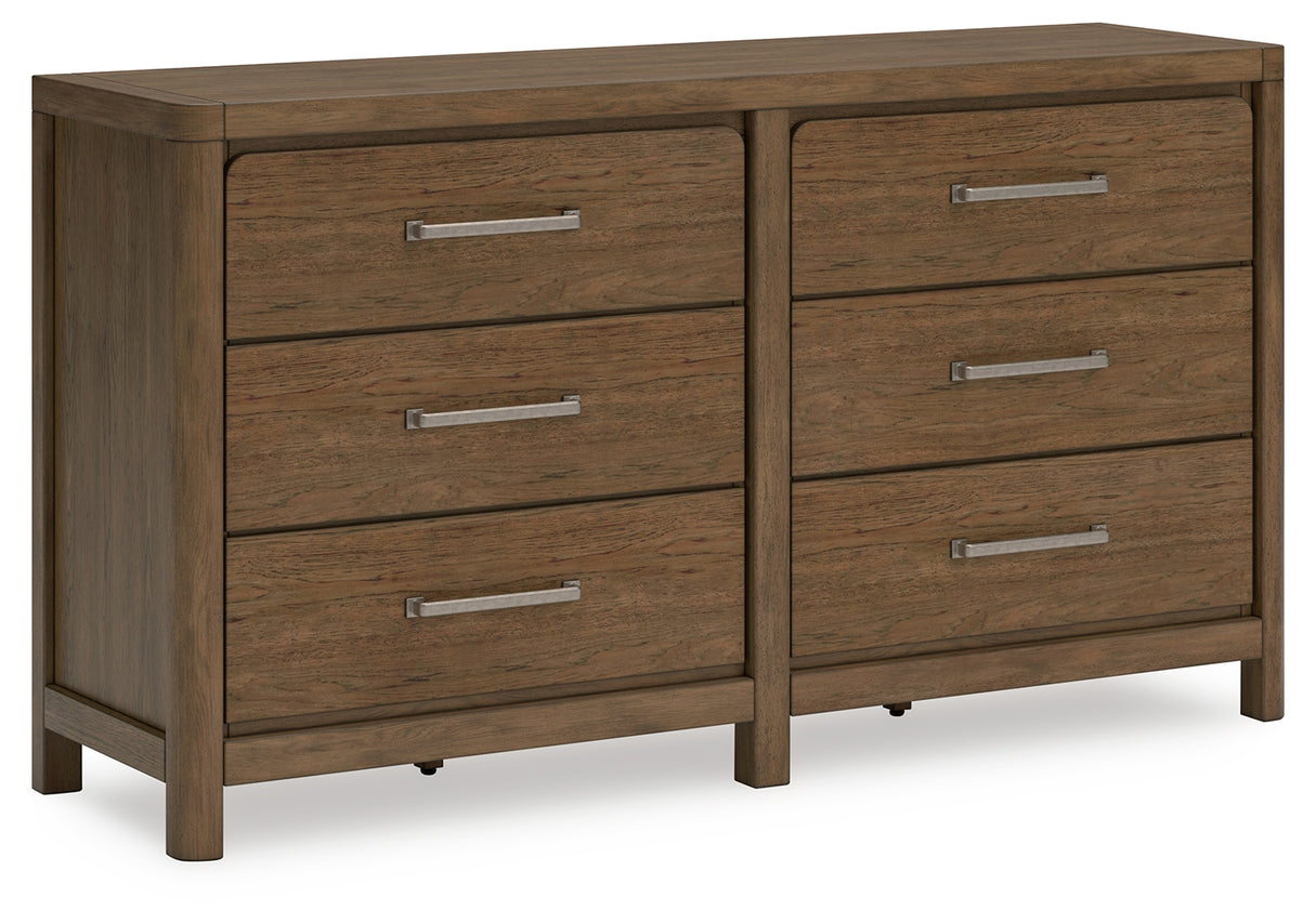 Cabalynn California King Panel Bed with Dresser, Chest and Nightstand in Light Brown - PKG019238