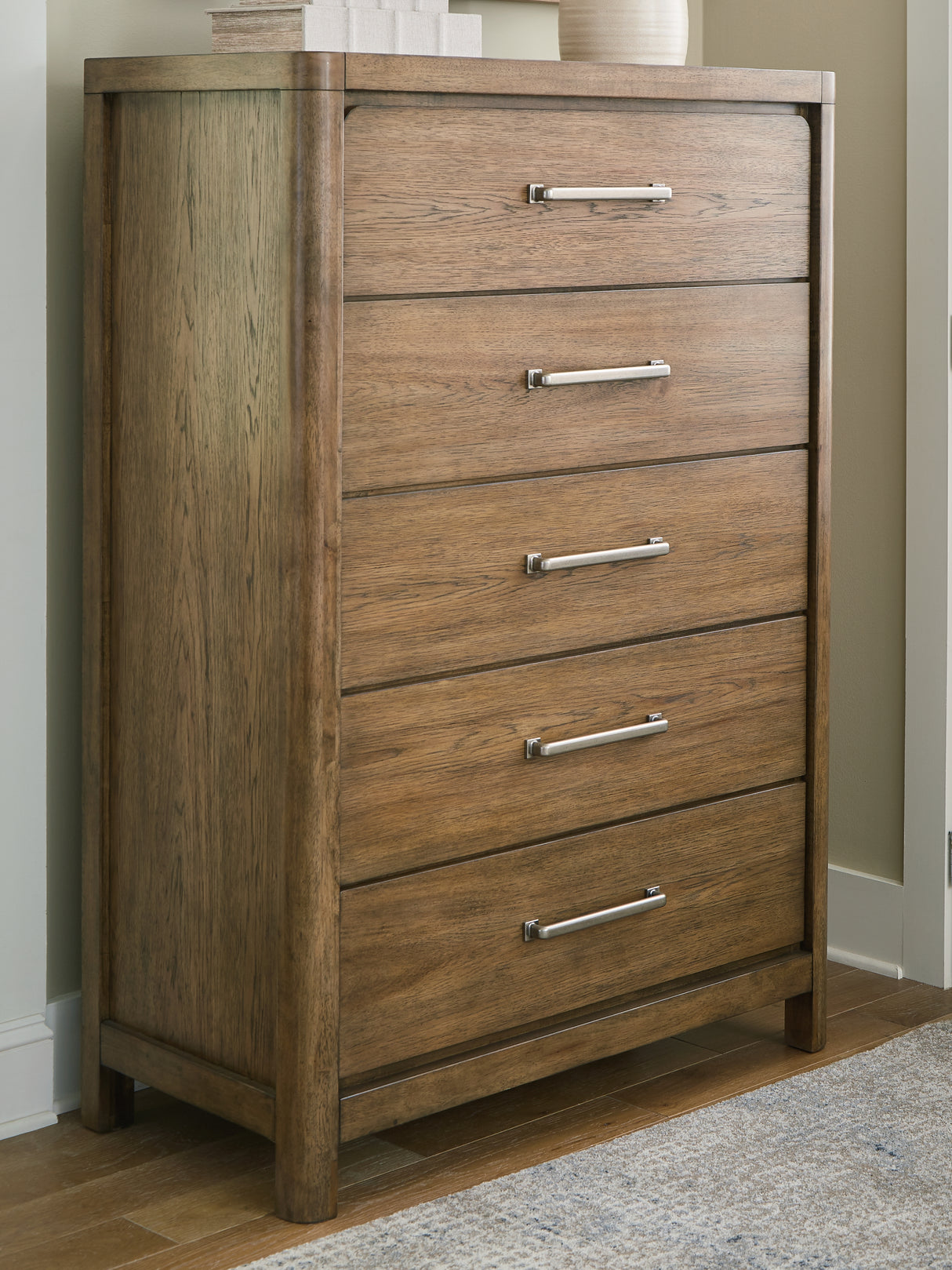 Cabalynn California King Panel Bed with Dresser, Chest and Nightstand in Light Brown - PKG019238