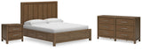 Cabalynn King Panel Bed with Dresser and Nightstand in Light Brown - PKG019233