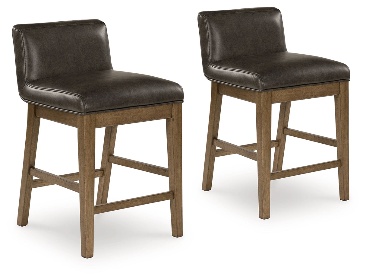 Cabalynn Light Brown Counter Height Barstool, Set of 2 - D974-124