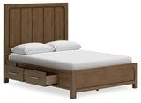 Cabalynn Queen Panel Bed with Dresser in Light Brown - PKG019228