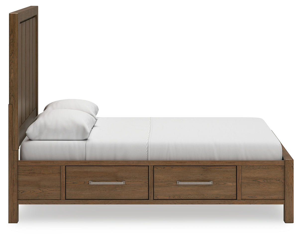 Cabalynn Queen Panel Bed with Dresser in Light Brown - PKG019228