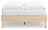 Cabinella Full Platform Bed with 2 Nightstands in Tan from Ashley - Luna Furniture