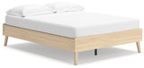 Cabinella Full Platform Bed with 2 Nightstands in Tan from Ashley - Luna Furniture