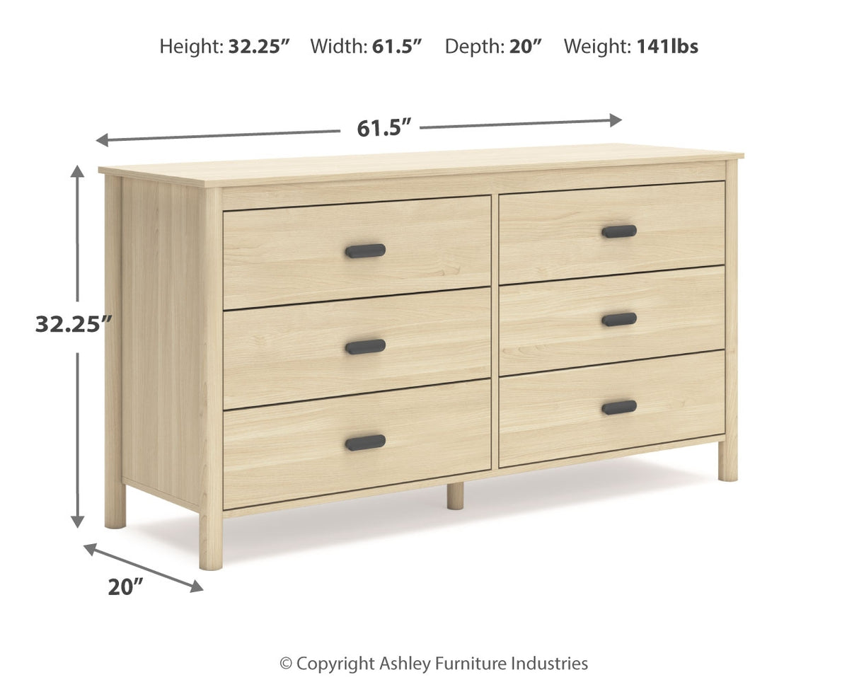 Cabinella Queen Panel Headboard with Dresser, Chest and 2 Nightstands in Tan from Ashley - Luna Furniture