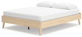 Cabinella Queen Platform Bed with 2 Nightstands in Tan from Ashley - Luna Furniture