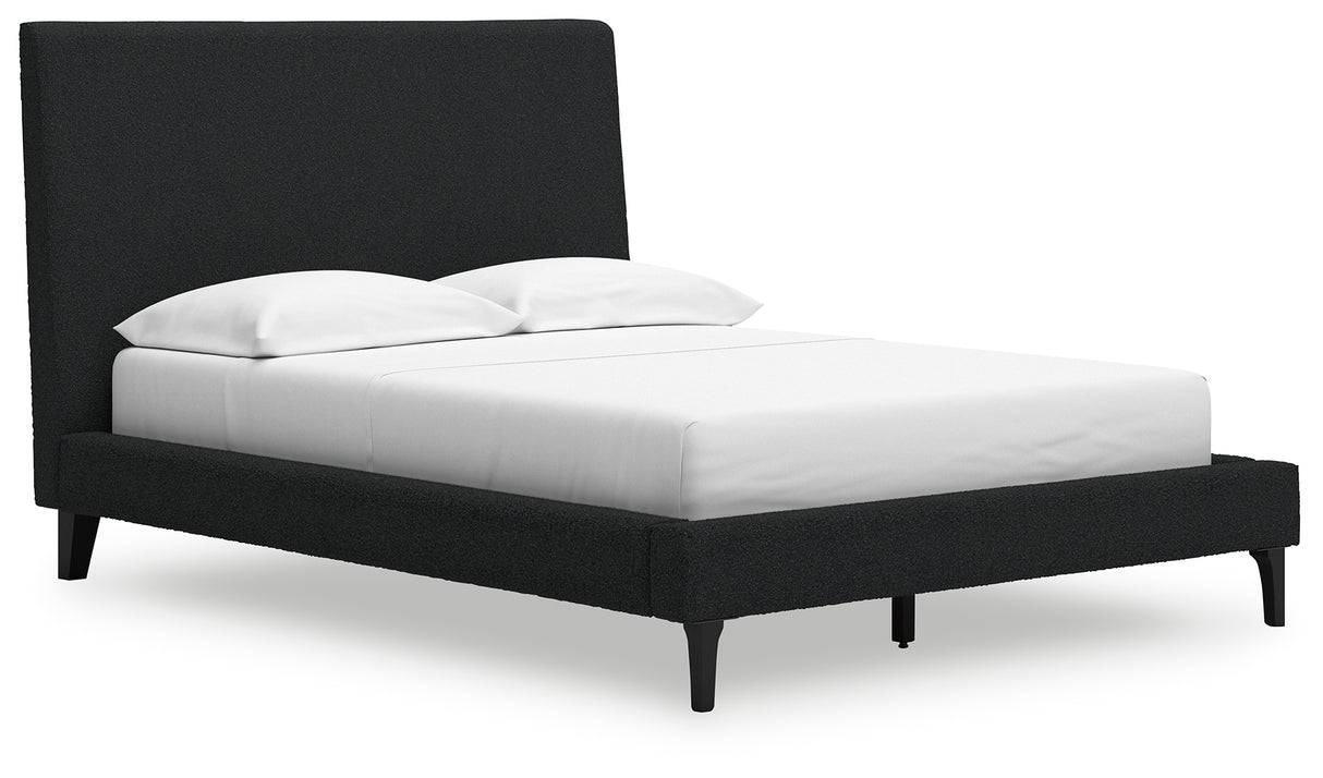 Cadmori Full Upholstered Bed with Dresser in Black from Ashley - Luna Furniture