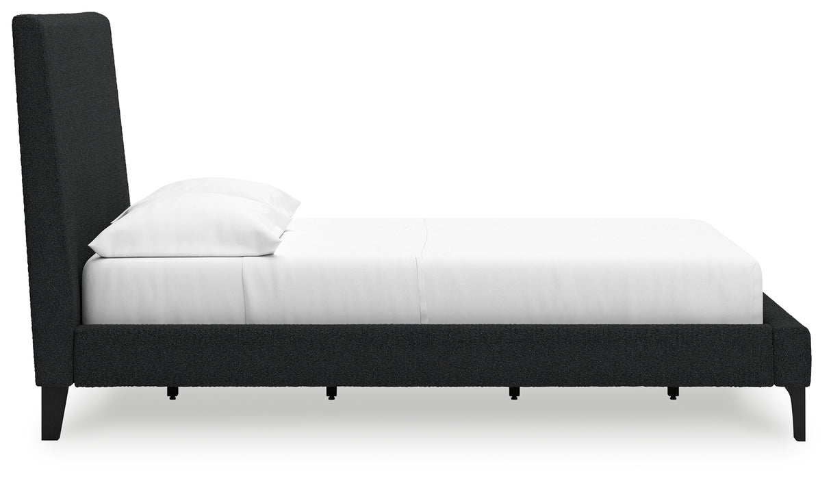 Cadmori Full Upholstered Bed with Dresser in Black from Ashley - Luna Furniture