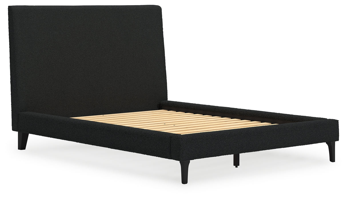 Cadmori Full Upholstered Bed with Dresser in Black from Ashley - Luna Furniture