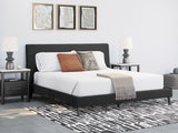 Cadmori King Upholstered Bed with Mirrored Dresser and 2 Nightstands in Black from Ashley - Luna Furniture