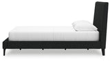 Cadmori Queen Upholstered Bed with Dresser and 2 Nightstands in Black - PKG020693