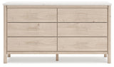 Cadmori Queen Upholstered Panel Bed with Dresser in Two-tone from Ashley - Luna Furniture