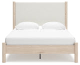 Cadmori Queen Upholstered Panel Bed with Dresser in Two-tone from Ashley - Luna Furniture