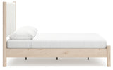 Cadmori Queen Upholstered Panel Bed with Dresser in Two-tone from Ashley - Luna Furniture