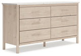 Cadmori Queen Upholstered Panel Bed with Dresser in Two-tone from Ashley - Luna Furniture