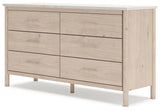 Cadmori Queen Upholstered Panel Bed with Dresser in Two-tone from Ashley - Luna Furniture