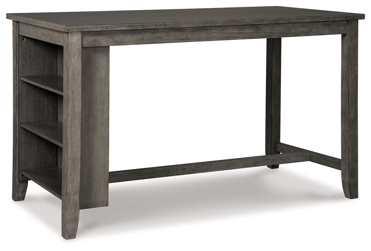 Caitbrook Counter Height Dining Table and 2 Barstools in Gray - PKG014916