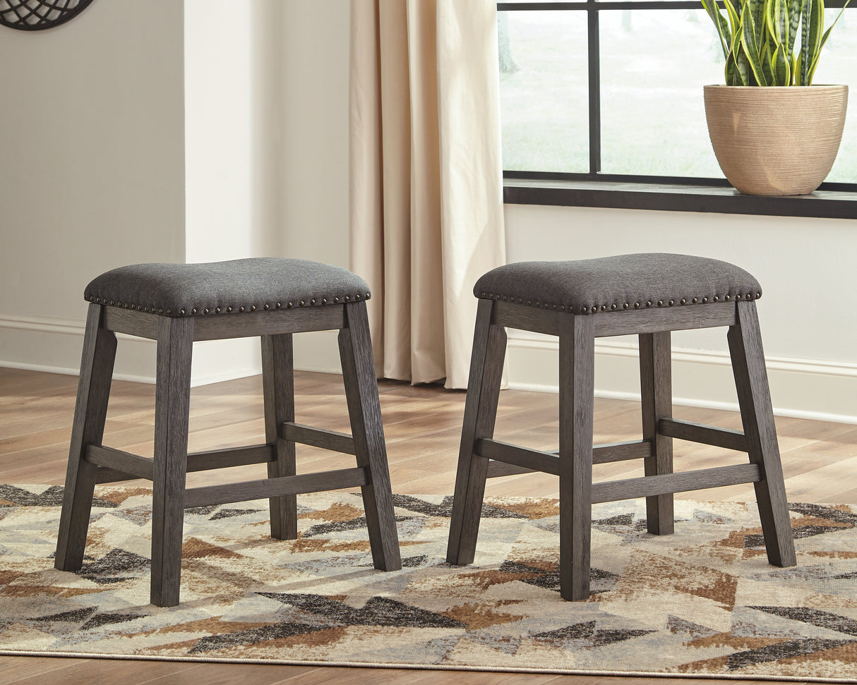 Caitbrook Counter Height Dining Table and 4 Barstools in Gray - PKG001965