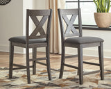 Caitbrook Counter Height Dining Table and 4 Barstools in Gray - PKG001965