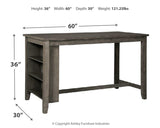 Caitbrook Counter Height Dining Table and 4 Barstools in Gray - PKG001965