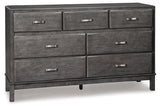 Caitbrook Queen Storage Bed with 8 Drawers with Dresser and Chest in Gray - PKG014147