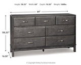 Caitbrook Queen Storage Bed with 8 Drawers with Dresser and Chest in Gray - PKG014147