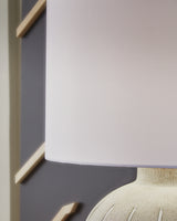 Calbert Warm Gray Table Lamp from Ashley - Luna Furniture