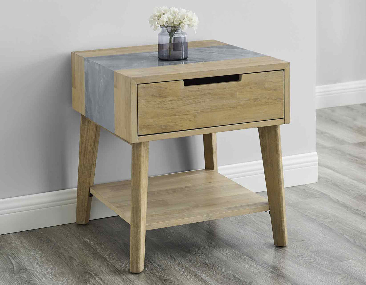 Calgary Sintered Stone Inlay End Table from Steve Silver - Luna Furniture