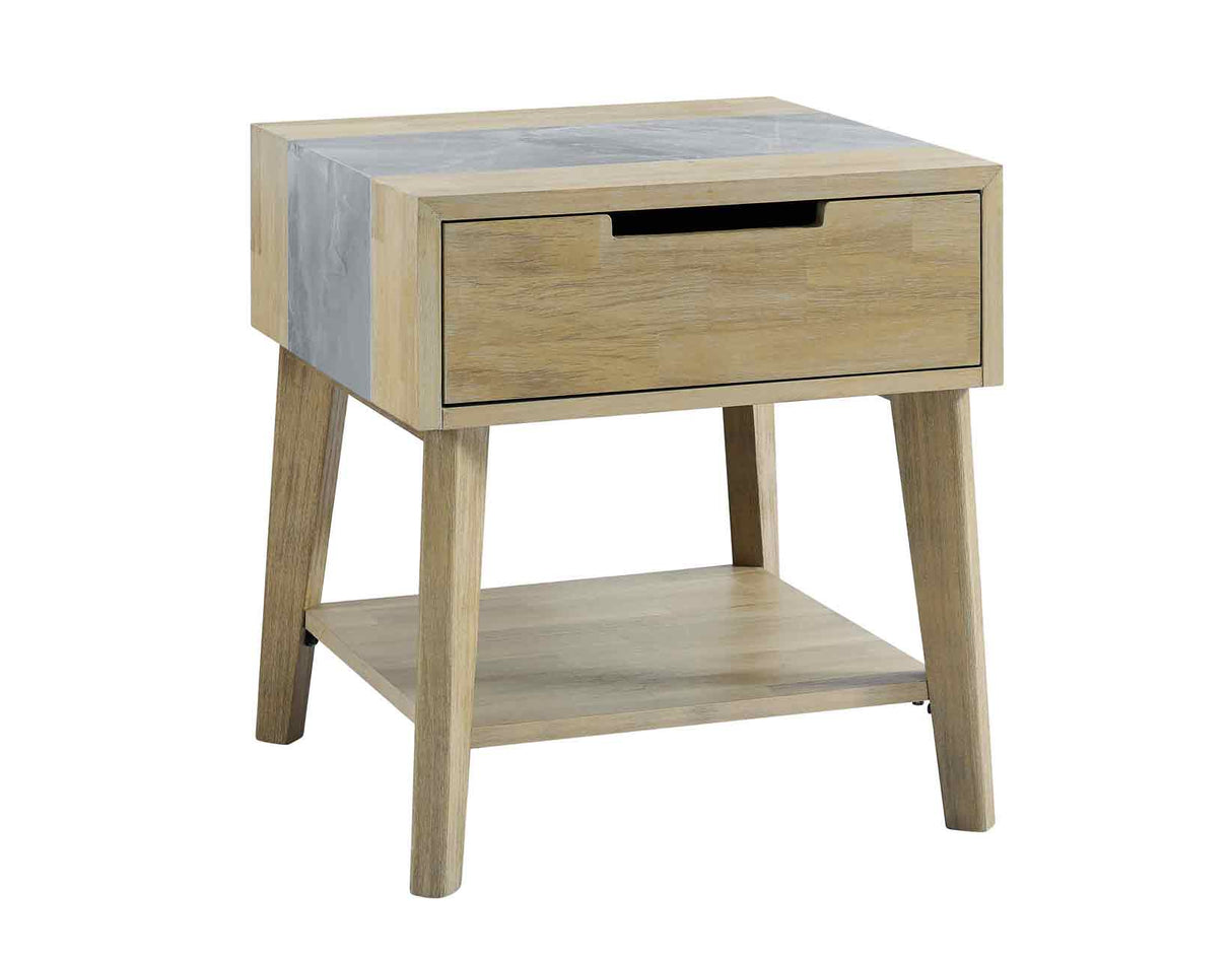 Calgary Sintered Stone Inlay End Table from Steve Silver - Luna Furniture