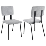 Calla Fabric Upholstered Dining Side Chair Grey (Set of 2) from Coaster - Luna Furniture