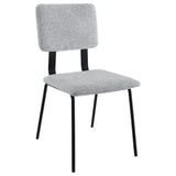 Calla Fabric Upholstered Dining Side Chair Grey (Set of 2) from Coaster - Luna Furniture