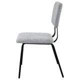 Calla Fabric Upholstered Dining Side Chair Grey (Set of 2) from Coaster - Luna Furniture