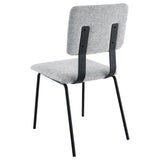 Calla Fabric Upholstered Dining Side Chair Grey (Set of 2) from Coaster - Luna Furniture