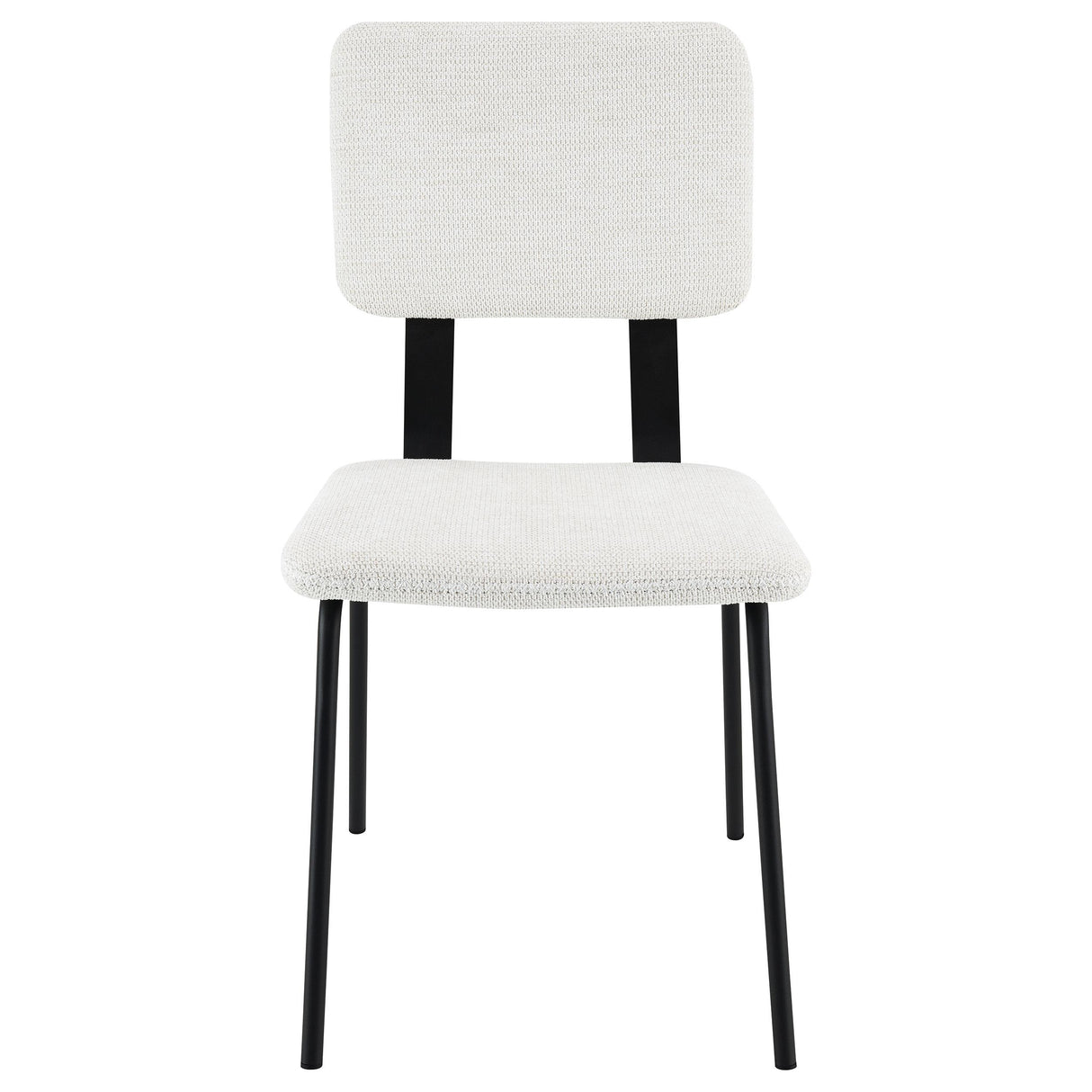 Calla Fabric Upholstered Dining Side Chair White (Set of 2) from Coaster - Luna Furniture