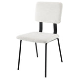 Calla Fabric Upholstered Dining Side Chair White (Set of 2) from Coaster - Luna Furniture