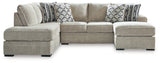 Calnita 2-Piece Sectional with Ottoman in Sisal from Ashley - Luna Furniture