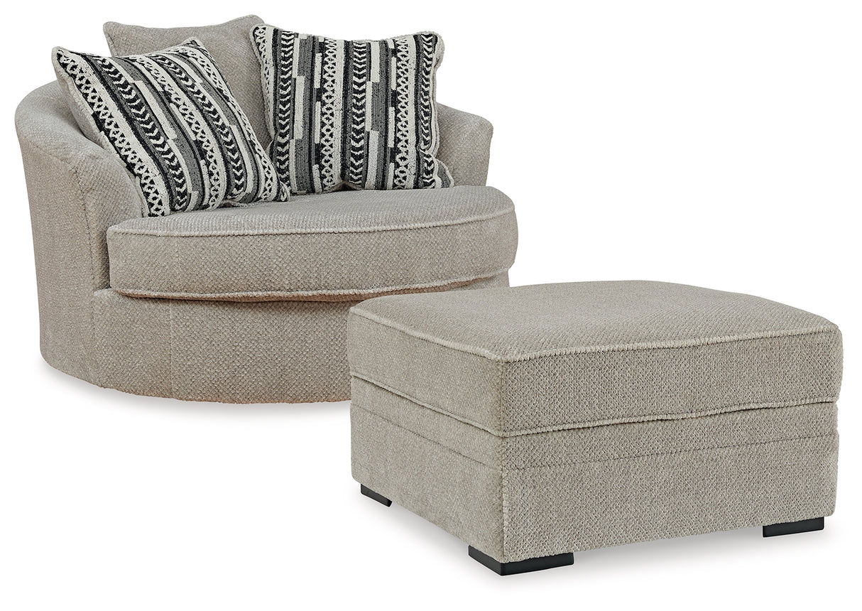 Calnita Chair and Ottoman in Sisal - PKG015793