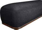 Calum Chenille Fabric Bench Black from Meridian - Luna Furniture