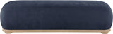 Calum Chenille Fabric Bench in Blue from Meridian - Luna Furniture