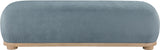 Calum Chenille Fabric Bench in Light Blue from Meridian - Luna Furniture