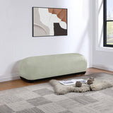 Calum Chenille Fabric Bench Mint from Meridian - Luna Furniture