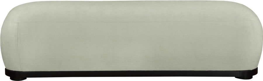 Calum Chenille Fabric Bench Mint from Meridian - Luna Furniture