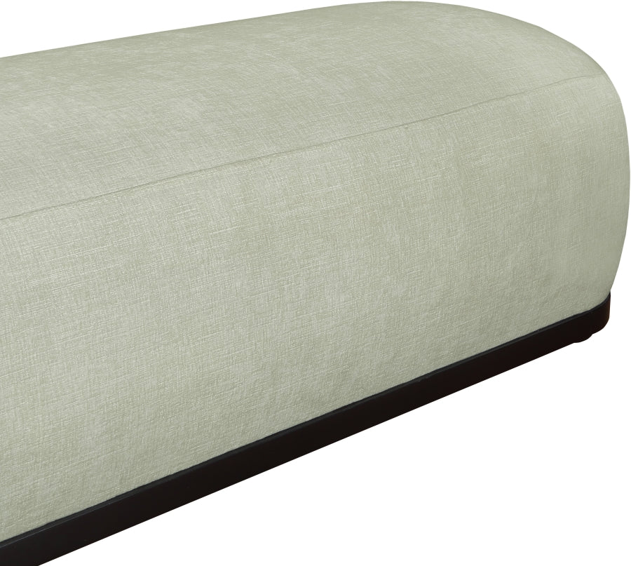 Calum Chenille Fabric Bench Mint from Meridian - Luna Furniture