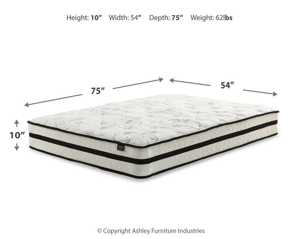 Calverson Full Platform Bed with Mattress in Mocha - PKG018334