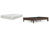 Calverson Full Platform Bed with Mattress in Mocha - PKG018336