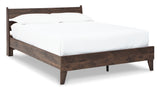 Calverson Queen Platform Bed with 2 Nightstands in Mocha - PKG017856